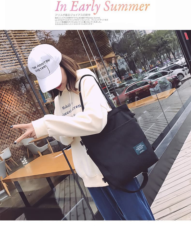 キャンバストート シンプルスクエアミニトート
