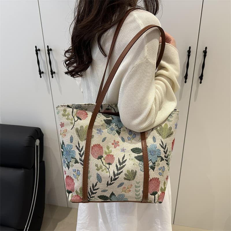 キャンバストート 花園の彩り ミニトート