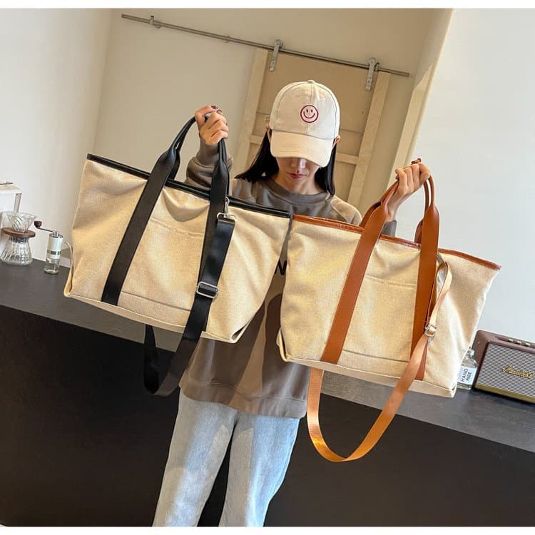 キャンバストート シンプル二重ハンドル帆布バッグ