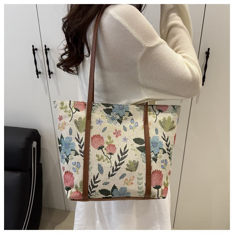 キャンバストート 花園の彩り ミニトート
