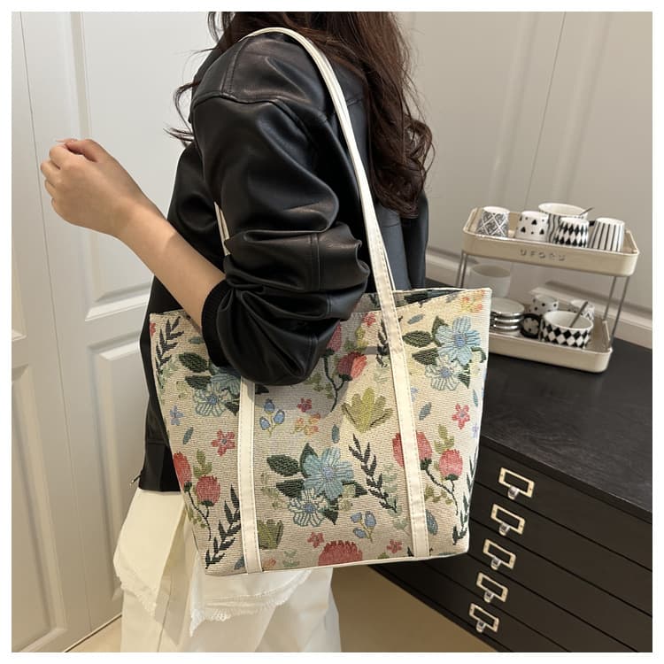 キャンバストート 花園の彩り ミニトート