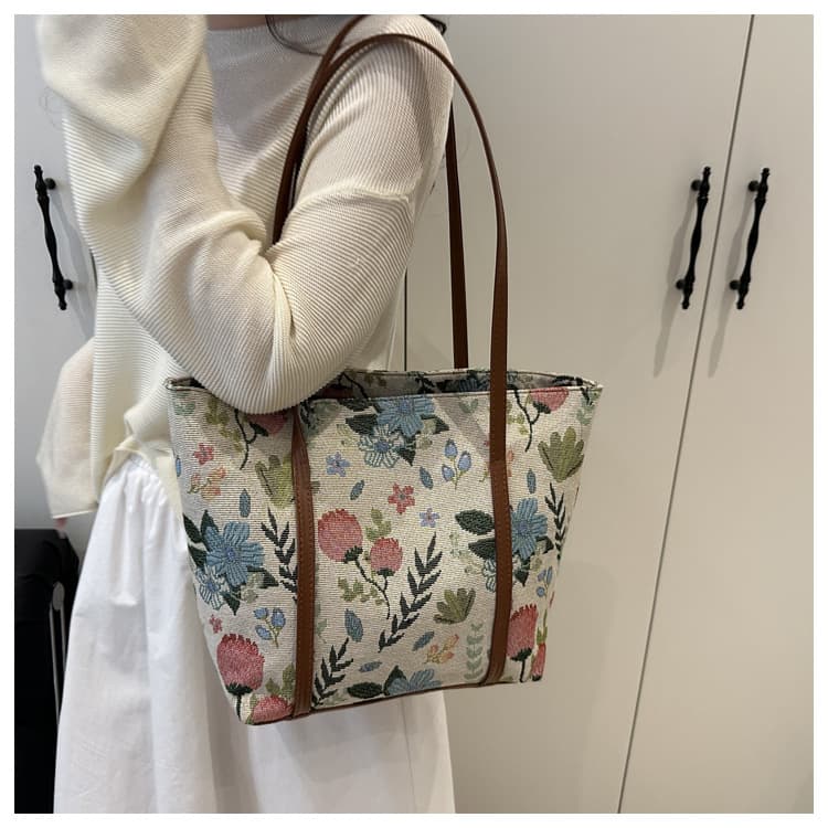 キャンバストート 花園の彩り ミニトート