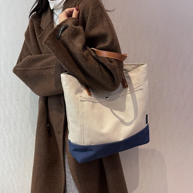 キャンバストート レディース 大容量キショルダー トートバッグ