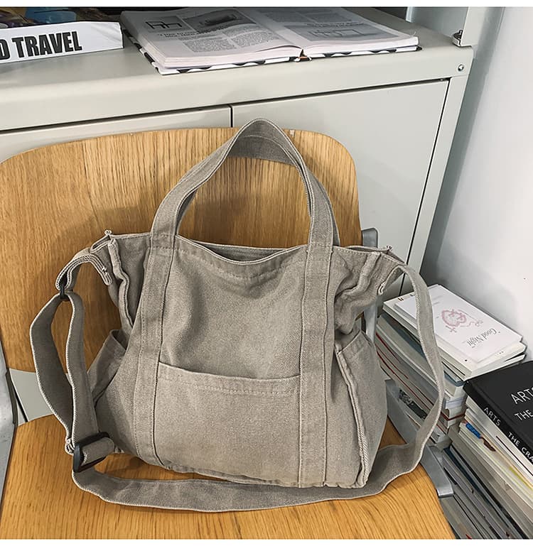 キャンバストート シンプル大容量ショルダートート