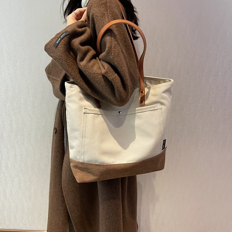 キャンバストート レディース 大容量キショルダー トートバッグ