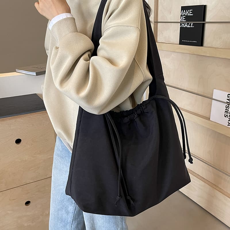 キャンバストート 巾着式大容量キャンバストート