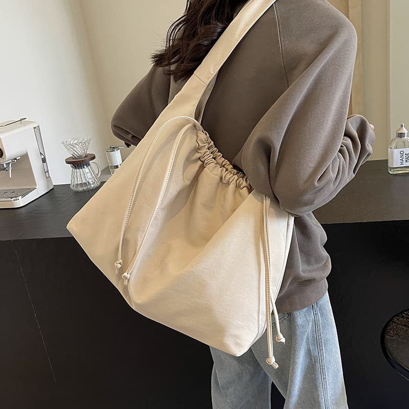 キャンバストート 巾着式大容量キャンバストート
